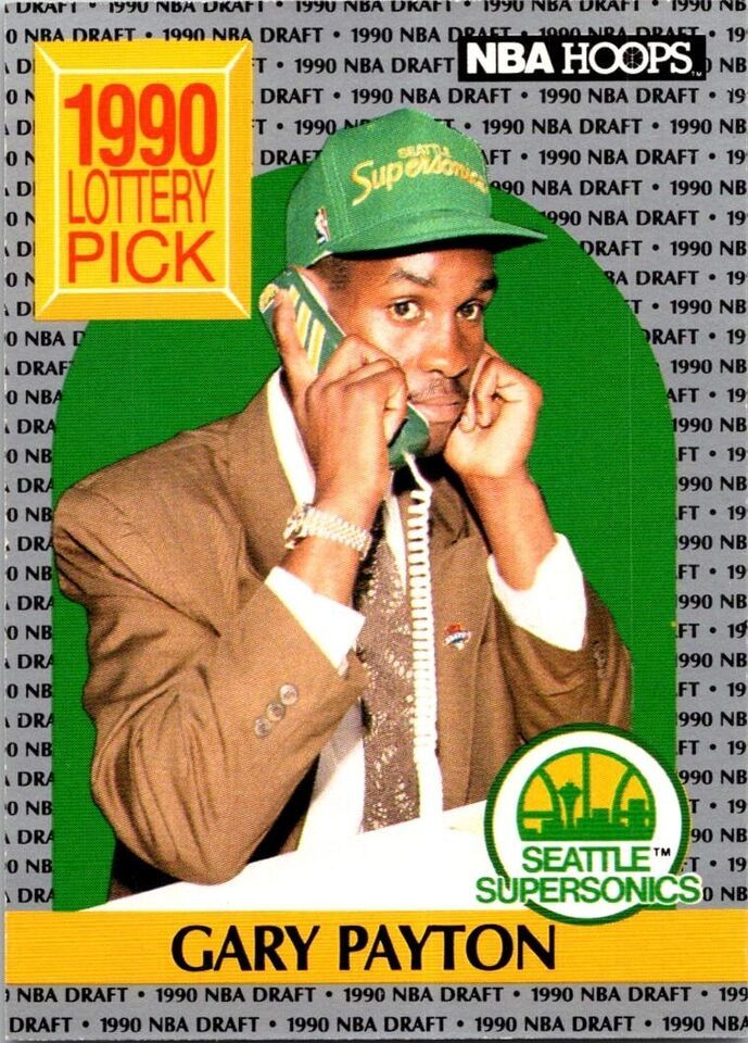 1990-91 Hoops Gary Payton #391 Seattle Supersonics ROOKIE RC