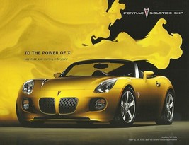 2007 Pontiac SOLSTICE GXP sales brochure sheet US 07 Turbo Intro - £7.86 GBP