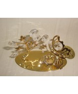 Crystal Delight 24K Gold Plated Australian Crystal Tree With Butterfly M... - $357.32 MXN