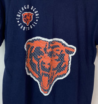 Vintage Chicago Bears T Shirt Single Stitch Tee Navy Blue Medium NFL USA 80s 90s - £23.42 GBP