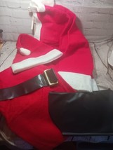 Vintage Santa Claus Suit 1960s Pants Belt Jacket Boot Tops Hat Beard Hair Adult - £23.18 GBP