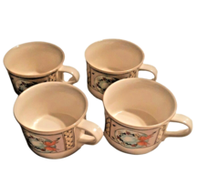 4 Mikasa Intaglio Summer Jewels Coffee Tea Cups - £28.65 GBP