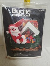Bucilla Needlepoint Kit HERE COMES SANTA Sleigh Christmas Card Holder # 61032 - $20.46