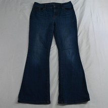 The Platinum Flare by Chicos 0 / 4 Dark Wash Stretch Womens Denim Jeans - £13.34 GBP
