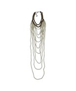 Vintage-Inspired Gold Tone Multi-Strand Pearl Statement Necklace – 23” - €24,12 EUR