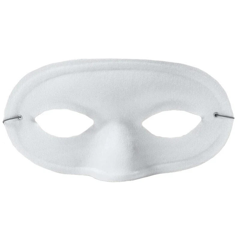 White Satin Domino Masquerade Venetian Eye Mask Adult One Size 58190S Item image 2