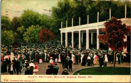 Musica Pavilion Salice Grove Park Pennsylvania Pa 1909 DB Cartolina - £3.20 GBP