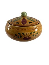 Vintage Pennsbury Pottery Hex Pattern Round Covered Casserole Lidded Dish Bowl - £32.88 GBP