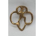 Vintage Girl Scouts Brownies Gold Lapel Pin 3/4&quot; - £7.90 GBP