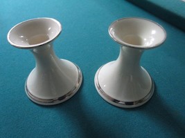 Generic Compatible with Lenox Eternal Pair Candleholder, Silver Rim [pot... - $54.87