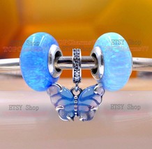 GIFT SET Summer Collection 925 Sterling Silve Boldly Bright and Blue Charm Set  - £55.79 GBP
