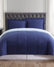 Truly Soft Reversible 2 Pieces Comforter Set Size Twin/Twin XL Color Blue - £94.14 GBP