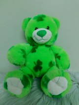 Build A Bear Workshop Green Bear w/Clovers St Patty&#39;s Day 14&#39; Plush Stuf... - £15.56 GBP