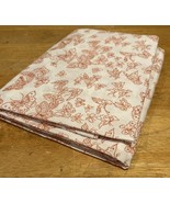 Vintage Sears Roebuck Twin Muslim Permaprest Butterfly Orange Print Flat... - $33.94 CAD
