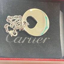 Cartier heart round key ring silver Chain Ring Bag Charm Pendant top 3cm - £75.84 GBP