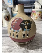 Vintage Signed Betty Selby Hand Painted Feather Pueblo Pottery - $28.00