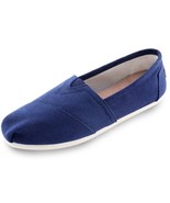 Women&#39;s Canvas Shoes Slip-on Ballet Flats Classic Casual Sneakers Loafer... - £14.01 GBP