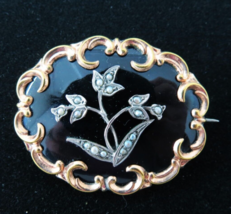 Victorian Mourning Brooch Gold Filled Woven Hair Pre 1898 C Catch Tube H... - $197.99