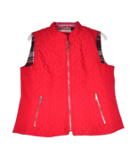 New Directions Women&#39;s Quilted Vest Red Size Medium - £15.24 GBP