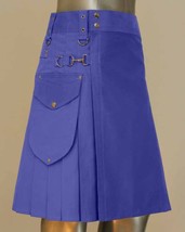 Blue Cargo Pocket Utility kilt for Men  - $558.28 MXN