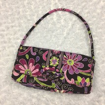 Vera Bradley Retired Purple Punch Magnetic Convertible Clutch Shoulder Bag Purse - £14.72 GBP