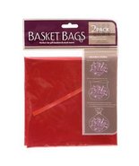 Red Translucent Plastic Basket Bags, 22 In. X 30 In. - 2/pkg - £5.81 GBP