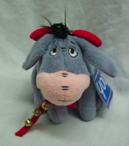 Walt Disney CHRISTMAS EEYORE WITH BELLS 3&quot; Plush STUFFED ANIMAL TOY ORNA... - $14.85