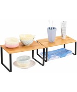 Set of 4 Bamboo Kitchen Cabinet Counter Shelf Organizer for Bathroom Kit... - $29.85 CAD