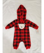 Carter&#39;s Just One You Boy&#39;s Red Fleece Polar Bear Sleep &amp; Play. Size: 3M... - $204.89 MXN