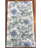 Vtg Concord Leyland Dupont Teflon Blue Floral Cotton Fabric 2.5yds x 56.5” - £19.90 GBP