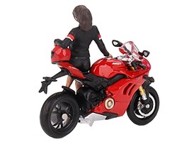 Ducati Panigale V4 S Motorcycle Red with Ducati Girl Figure Limited Edit... - $954.67 MXN