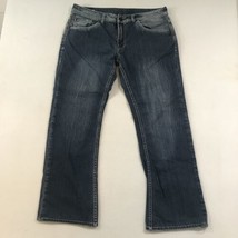Buffalo David Bitton Bootcut Jeans Women&#39;s Size 34 Blue 5-Pocket Mid Rise Denim - £12.62 GBP