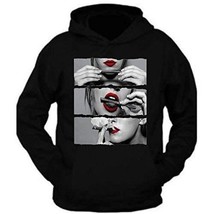 Blunt Roll Red Lips Tee Roll up Weed Kush Hot Girl Rolling Blunt Hoodie - £22.16 GBP