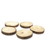Simply Natural Set of Five Sliced Light Brown Mango Tree Wooden Drink Co... - £14.00 GBP