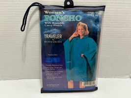 Waterproof Vinyl Poncho Womens with Hood &amp; Carry Pouch for Traveler by B... - £6.67 GBP