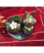 Gracie the Large SNAIL Planter Vase Gorgeous Layered Mixed Media Fun Des... - $458.22 MXN
