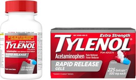 Tylenol Extra Strength Rapid Release Gels with Acetaminophen, Pain Reliever &amp; Fe - £30.25 GBP