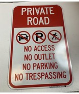 Private Road No Access Outlet Parking Trespassing Sign Board - $372.52 MXN