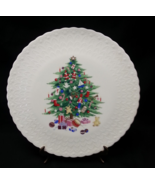 MIKASA Narumi Japan 11.5&quot; Bone China Christmas Spirit Cake Plate Tree w/... - £6.94 GBP