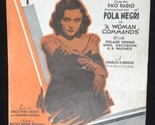 VTG Paradise A Woman Commands 1931 Sheet Music Pola Negri RKO Radio Broa... - $12.82
