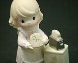Precious Moments Girl Figurine A Special Toast To Precious Moments No Box - $26.72