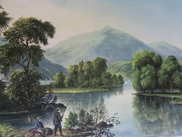 American River Scenery Androscoggin ME CURRIER &amp; IVES 1951 Calendar Print 52998 - £12.44 GBP