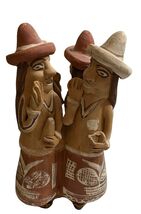 Vintage Peruvian Folk Art Terra Cotta Clay Pottery Circle 4 Men Whistle ... - $25.25