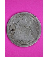 Bent 1853 P Seated Liberty Half Dime Silver Guaranteed Authentic &amp; Genui... - $24.99