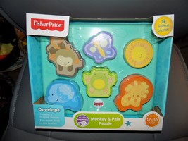 Fisher-Price Monkey &amp; Pals Cute Baby Puzzle for Thinking &amp; Problem Solvi... - £15.39 GBP