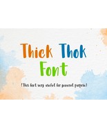 Thick Thok Font | Handwriting Font | kids Font | thick Font | Best Penci... - $10.00
