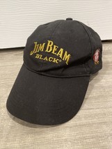 Jim Beam Black Gold Embroidered Baseball Cap Hat Bourbon Whiskey Logo on... - $7.26