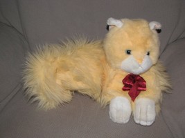 Walmart Wal Mart Stuffed Plush Kitty Cat Kitten Big Fluffy Persian Orange Peach - £23.26 GBP