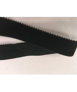 Bra Strap Elastic Plush back  Matte Bra Elastic 3/4&quot; Black  2 yards  - $35.08 MXN