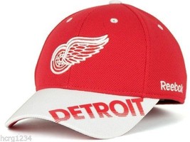 Detroit Red Wings Reebok MO76Z NHL Stretch fit Center Ice Hockey Cap Hat L/XL - £15.17 GBP